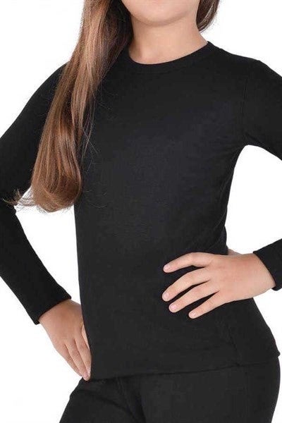 Tutku 0836 Girls Thermal Undershirt Black  - Image 3