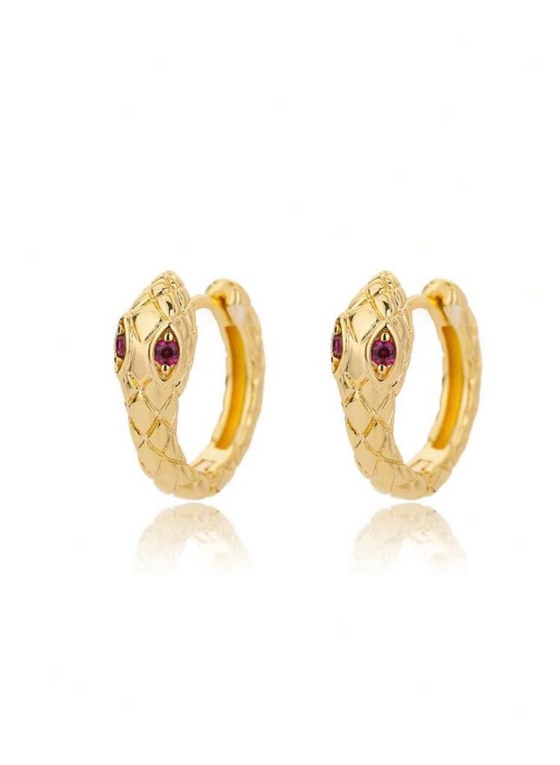 Dangle Charms Elegant & High Quality Stainless Steel Gold Plated Earrings For Women - Image 3