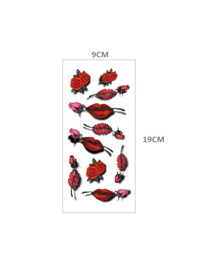 3-Piece Temporary Tattoo Sticker   for Women Body Arm Art Fake Waterproof Tattoo Arm Hand Chest Shoulder Tattoo - Image 3