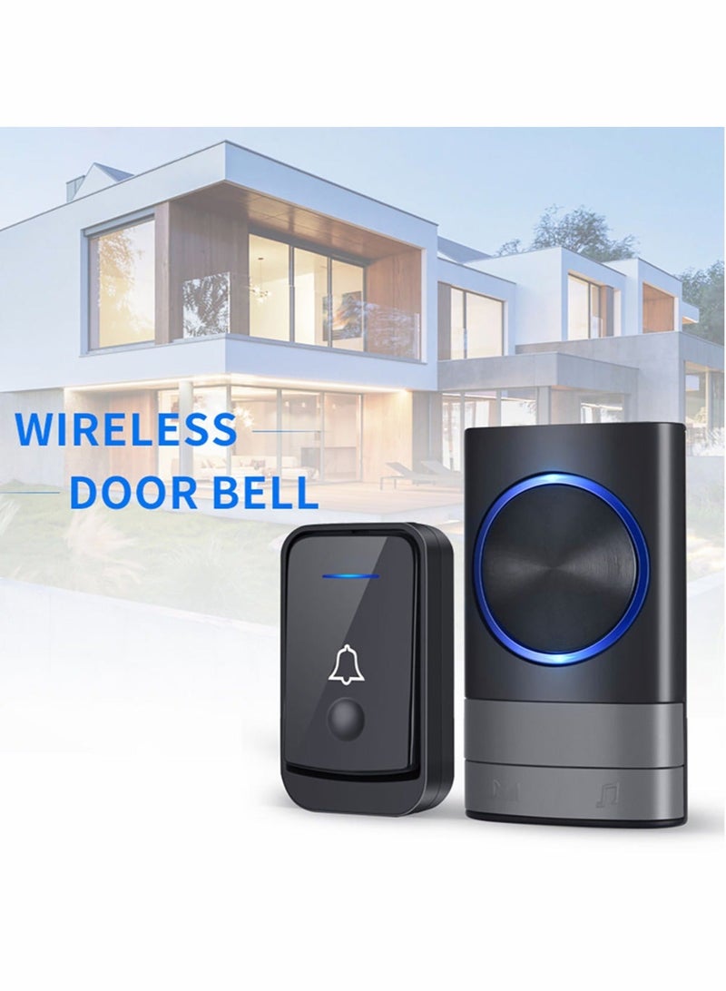 Waterproof Wireless Doorbell，Adjustable Volume with 52 Chimes 4 Volume Levels 1 Receivers and 1 Transmitter For Home Business Office Classroom  - Image 2