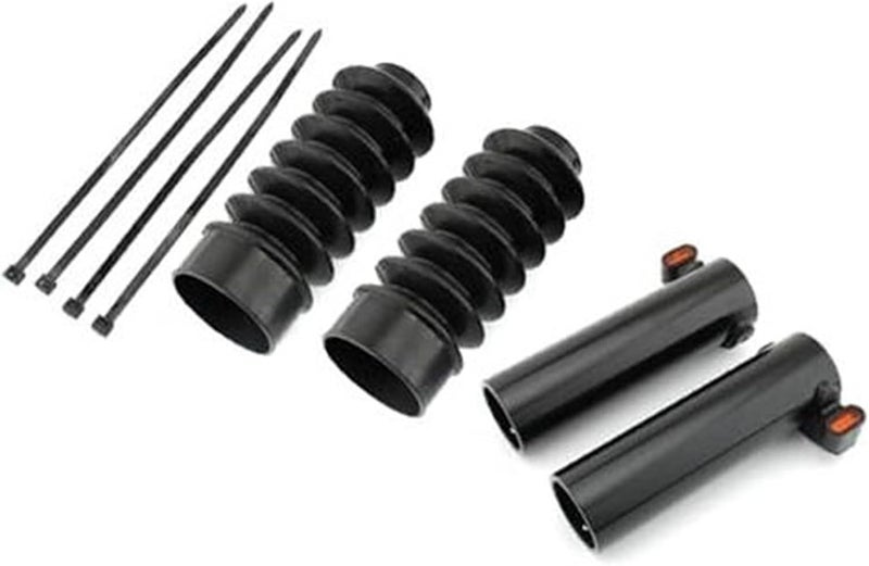 Wivplex Black Fork Covers with Amber Turn Signal Lights for Harley Nightster RH975 - Image 1