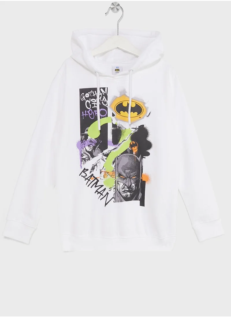 Batman Boys Dragon Ball Printed Hoodie And Jogger Set