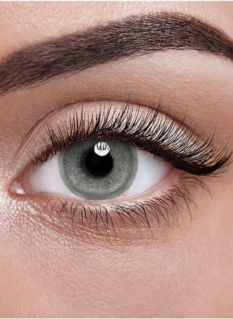 Unibling Jelly Grey Yearly Colored Unisex Cosmetic Contact Lenses, Enlargement Collection  - Image 4
