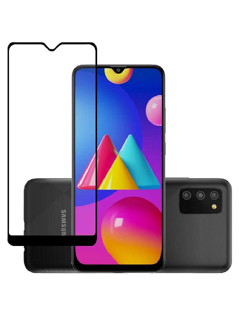 Super Tempered Glass Screen Protector 5D Designed For Samsung Galaxy M02s Full Glue Edge to Edge Full Screen Coverage And Bubble Free - Image 1