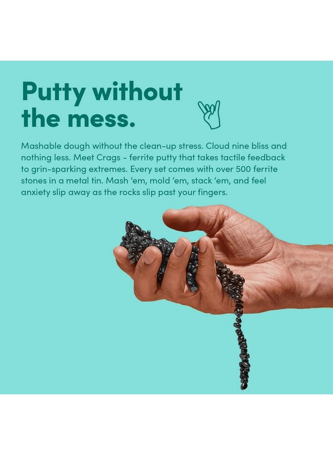 Speks Original Crags Ferrite Putty | 500+ Ferrite Stones in a Tin, Fidget Toy for Stress Relief, Sensory Desk Toy for Adults & Teens 14+ | Tranquility, Medium - Image 4