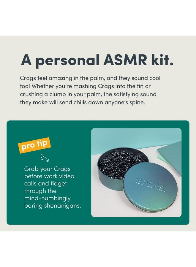 Speks Original Crags Ferrite Putty | 500+ Ferrite Stones in a Tin, Fidget Toy for Stress Relief, Sensory Desk Toy for Adults & Teens 14+ | Tranquility, Medium - Image 5