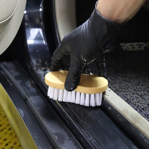 JSCARLIFE Deep Scrub Cleaning Brush Soft bristles Heavy Duty Scrub Brush with Soft Handle Household Scrub Brush for Cleaning Upholstery, Car Interior Cleaning, Furniture, Couch, Sofa etc - Image 4
