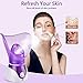 Crybeno Facial Steamer - Nano Ionic Face Steamer for Deep Cleaning, Hot Mist Face Humidifier Set for Women & Men, Moisturizing Cleansing Pores with Blackhead Remover Kit, Purple - Image 3