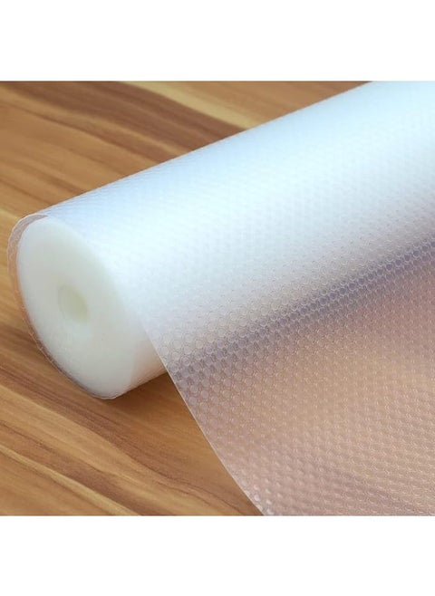 EVA Thickened Printed Table Mat Cabinet Mat Shoe Cabinet Drawer Moisture-proof Pad Paper Cuttable Kitchen Waterproof Oil-proof Pad-Color:Transparent White Flat Dots-Specifications:30*100cm