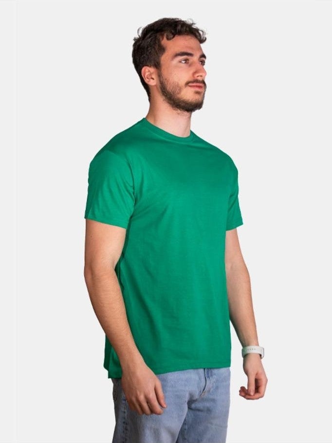 Çapıt Çapit Unisex 100% Cotton Standard Cut Zero Collar Short Sleeve Red T-Shirt  - Image 3