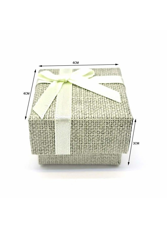 Best Balmy 30-Piece Color Cube Hard Cardboard Ring Box Bow-Knot Wedding Jewelry Packaging Gift Box Showcase Display Jewelry Box for Anniversaries, Weddings, Birthdays - Image 2