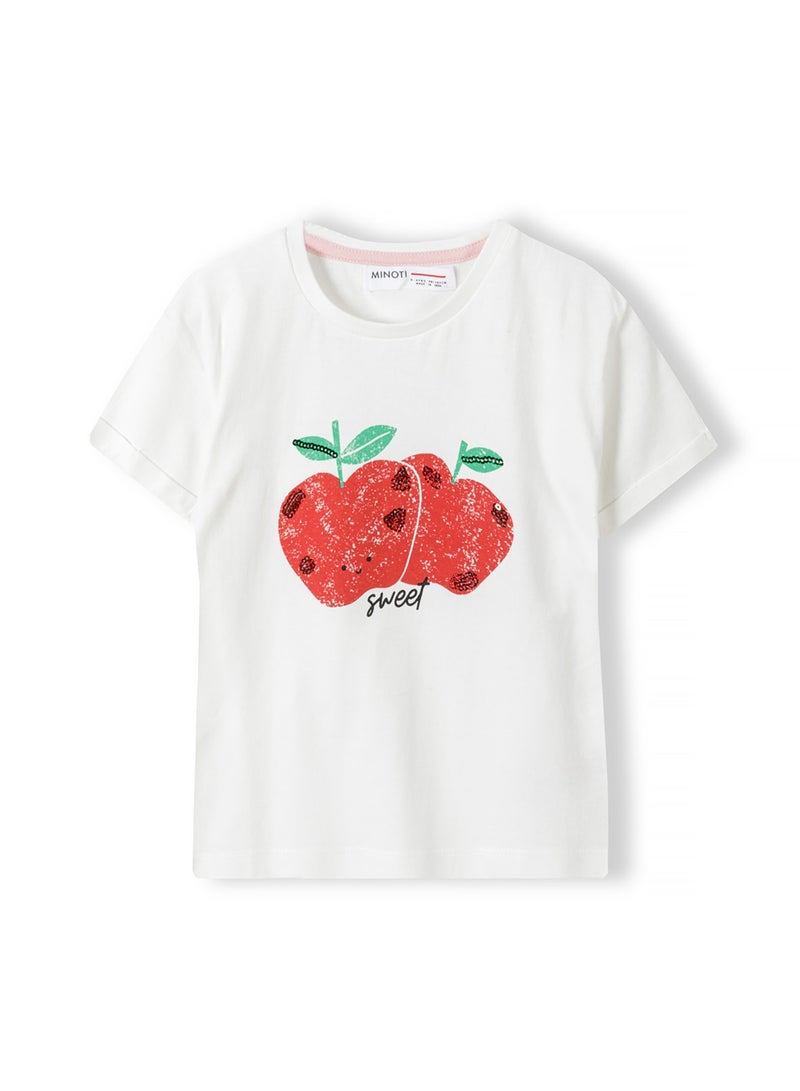 MINOTI Kids Girls Short Sleeve T-Shirt with Print  - Image 1