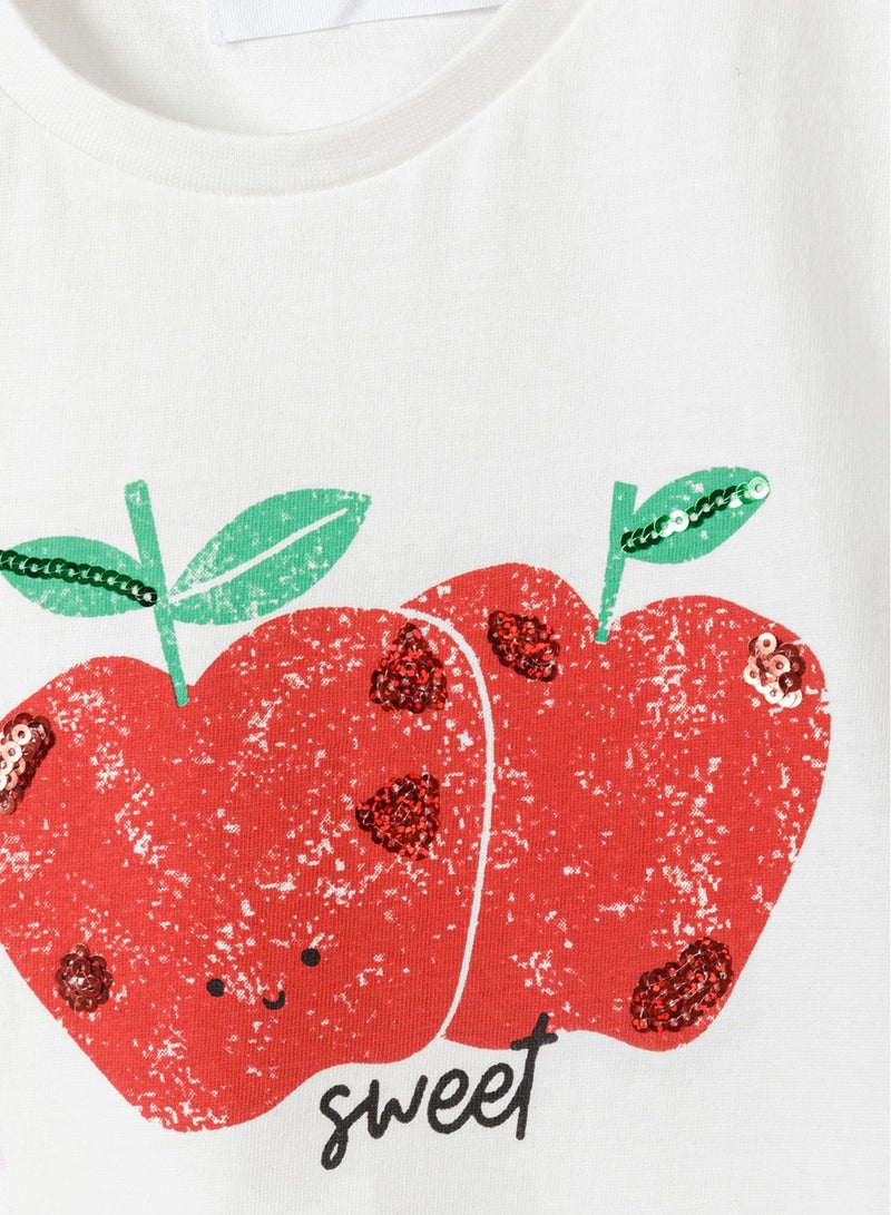 MINOTI Kids Girls Short Sleeve T-Shirt with Print  - Image 3