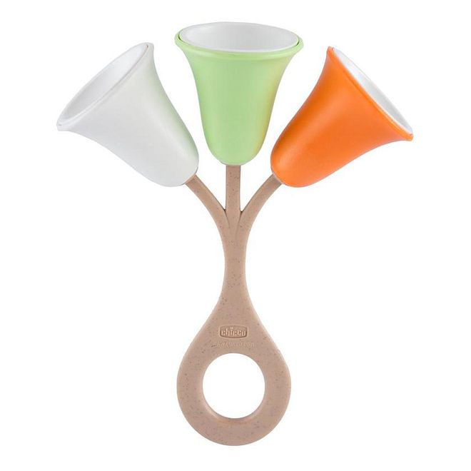 Chicco Tulip Rattle, Durable Material, Easy to Grip, Shake for sound, 3 to 18 Months, 14 x 5 x 19 cm - Multicolor - Image 2