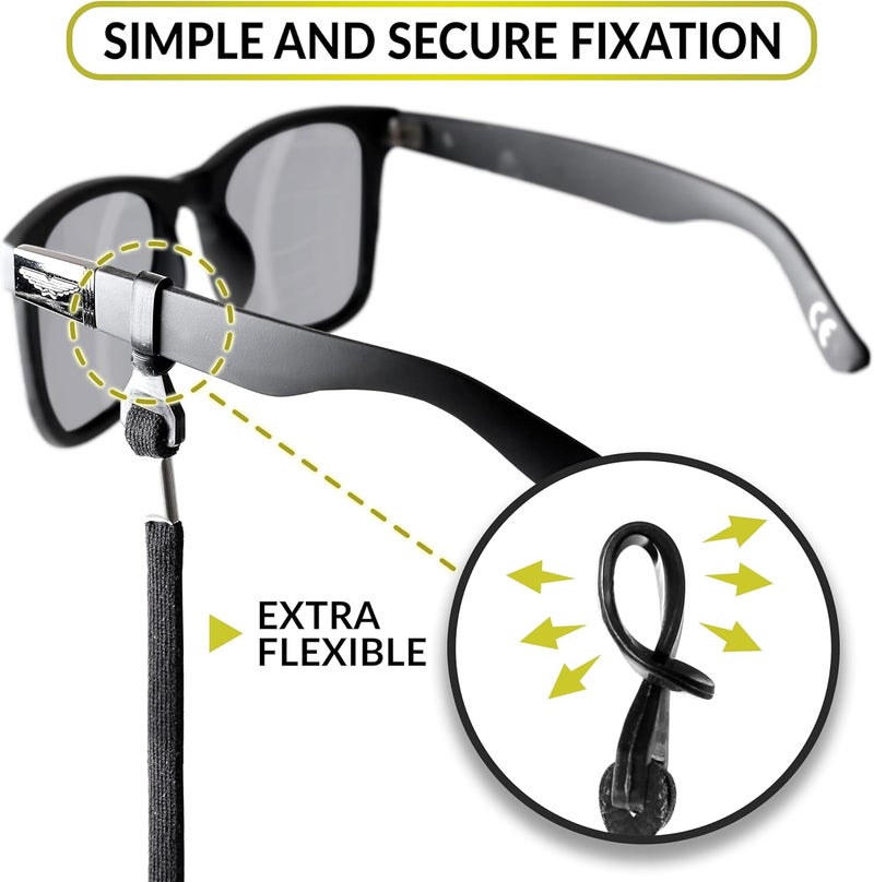 SIGONNA Eye Glasses String Holder Strap - Eyeglass Straps Cords for Men Women - Eyeglass Holders Around Neck - Sunglasses String Chain Lanyard Retainer - 4 Pcs Green Purple - Image 3