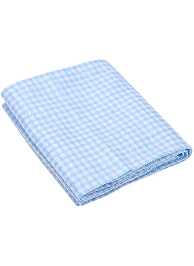 Generic Baby Swaddle Wrap Sash, Cotton Maternity Bowknot Newborn Infant Blanket for Photo Shot Stretch Wrap Swaddle Blanket Receiving Blanket (Light Blue Plaid)  - Image 5