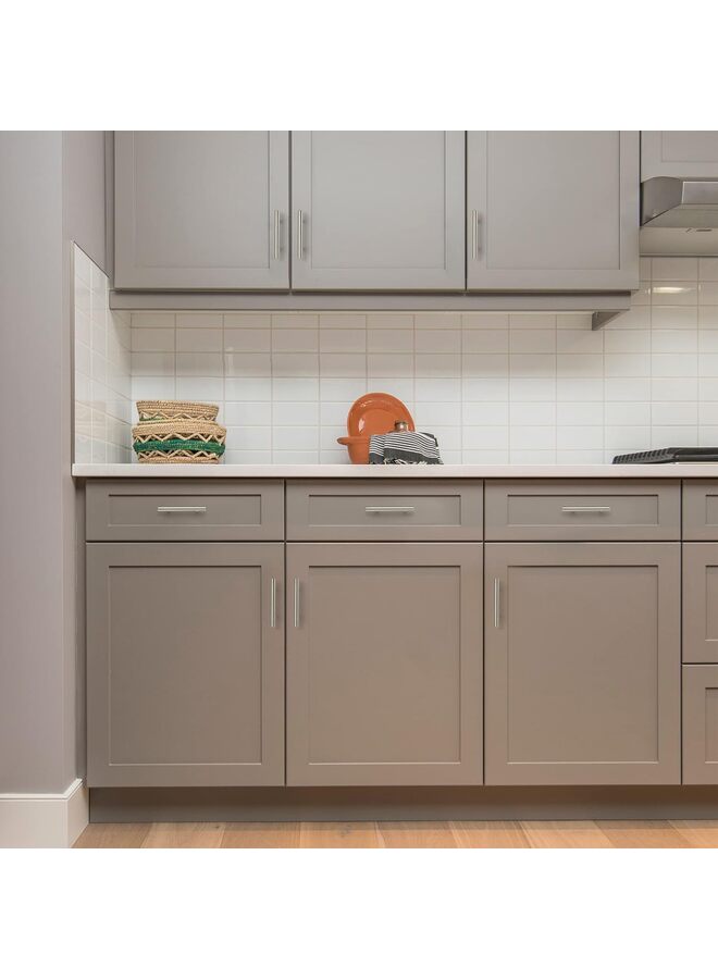 10 قطع من مقابض أدراج المطبخ المصنوعة من الفولاذ المقاوم للصدأ والنيكل المصقول، مقابض خزانة بفتحة مركزية 3 بوصات و5 بوصات فضية - Image 2