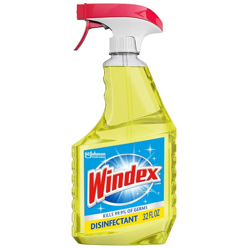 Windex زجاجة رذاذ مطهر متعدد الاستخدامات وينديكس، منظف أسطح سريع، برائحة الحمضيات، 32 أونصة سائلة - Image 1