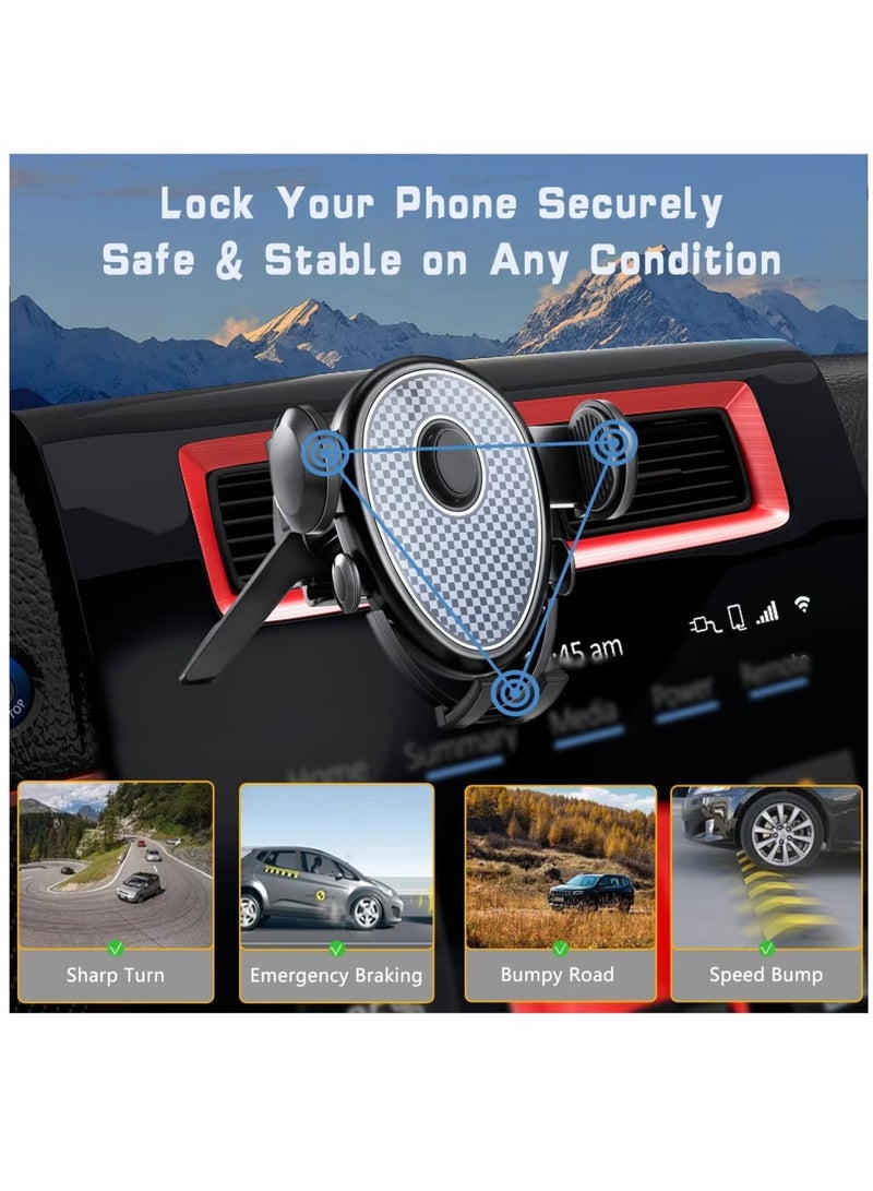 أوشن حامل هاتف السيارة العالمي ذو الفتحة الهوائية حامل هاتف محمول حامل هاتف السيارة المزود بالزجاج الأمامي حقيبة سميكة وهاتف ثقي مناسب لجميع الهواتف المحمولة Iphone Samsung. - Image 3