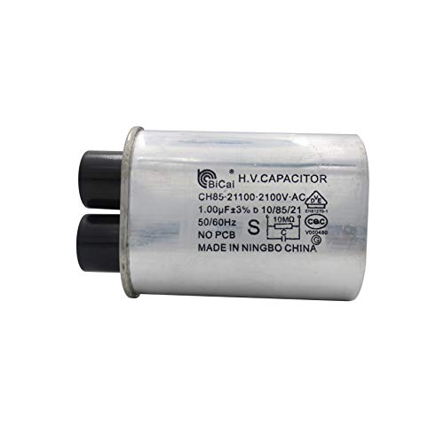 METER STAR 0CZZW1H004B CQC Universal Household Microwave High Voltage Capacitor 1.00uf ch85 21100 2100V AC H.V.Capacitor 10/85/21 50/60Hz NO PCB (3/16 Pin) - Image 1