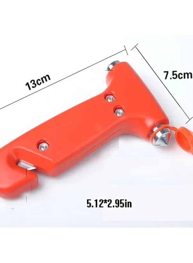 Red 2 in 1 Emergency Safety Hammer and Escape Tool with Solid Head - Image 2
