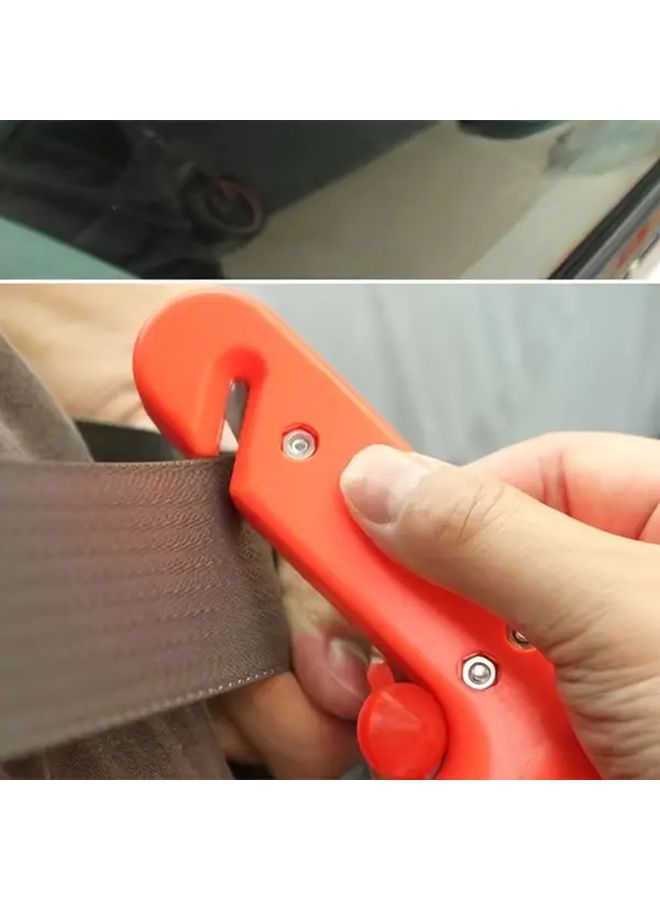 Red 2 in 1 Emergency Safety Hammer and Escape Tool with Solid Head - Image 4