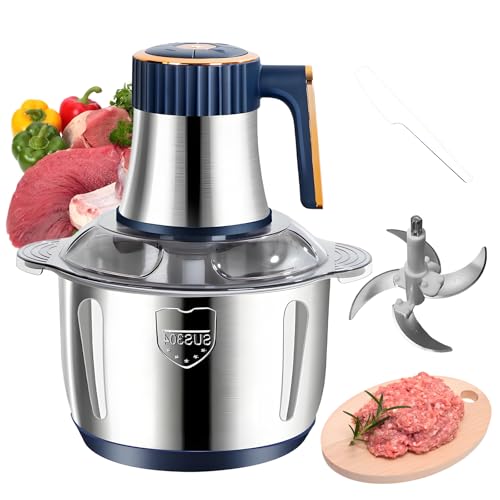 Yehenarn Electric Food chopper Food Processors Meat Grinder 800W 1810 Stainless Steel 3L CapacityVegetable Chopper5key ButtonsQuadrupleLayer 4 BladesSuitable For Food processing and Chopping - Image 1