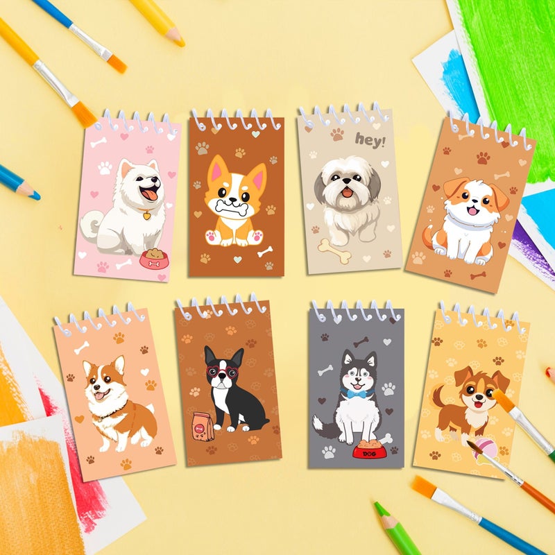 Happy Dog 8 Pack Vertical Portable Spiral Notebooks for Party Fun - Image 4