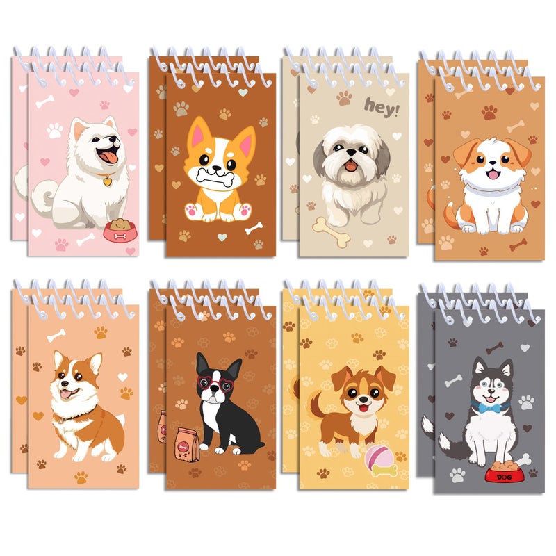 Happy Dog 8 Pack Vertical Portable Spiral Notebooks for Party Fun - Image 5
