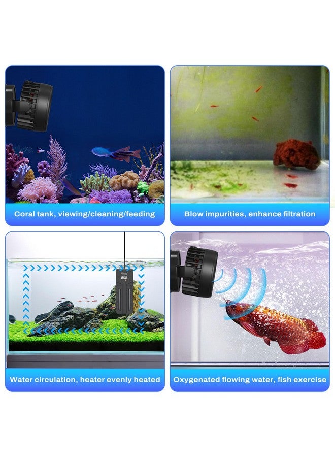 hygger DC Powerful Wave Maker For Aquarium, Quiet Aquarium Circulation Water Pump Adjustable Flow Freq, 4 Waves/Night/Feed Modes, Magnetic Holder Display Controller - Image 5