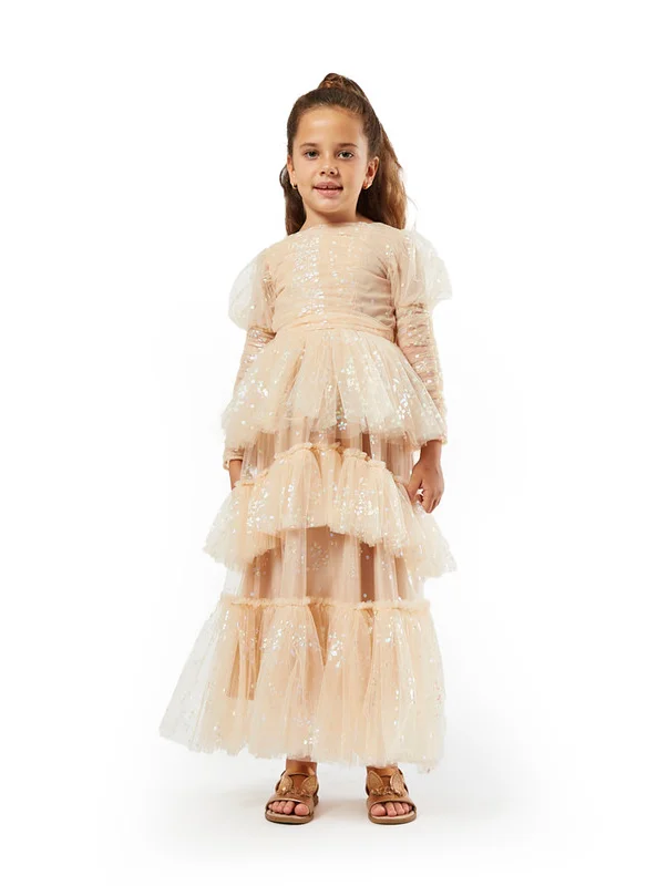 Amri Frilled Glitter Tulle Dress