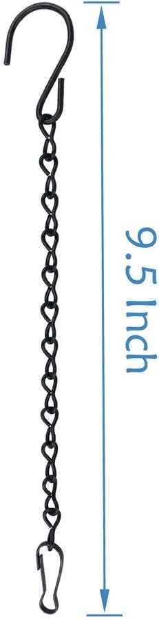 Tim Tim Agro Metal 10 Pack 9.5 Inch Black Hanging Chains, Garden Plant Hangers, for Hanging Bird Feeders, Billboards, Chalkboards, Basket, Planters, Lanterns, Wind Chimes and Decorative Ornaments Etc - Image 2