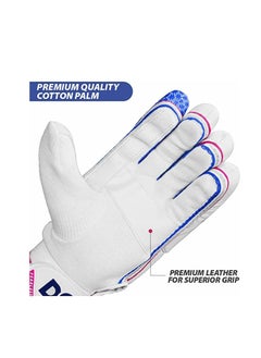 DSC Intense Force Cricket Batting Glove (Colour: White, Size: Youth) | Closure Type: Hook and Loop | For Right-Hand batsman | Cricket Batting Glove for Protection  - Image 5