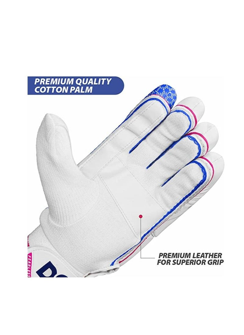 DSC Intense Force Cricket Batting Glove (Colour: White, Size: Youth) | Closure Type: Hook and Loop | For Right-Hand batsman | Cricket Batting Glove for Protection  - Image 5