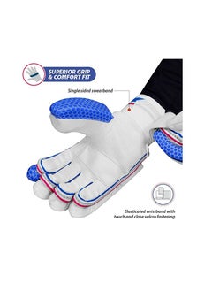 DSC Intense Force Cricket Batting Glove (Colour: White, Size: Youth) | Closure Type: Hook and Loop | For Right-Hand batsman | Cricket Batting Glove for Protection  - Image 3