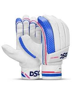 DSC Intense Force Cricket Batting Glove (Colour: White, Size: Youth) | Closure Type: Hook and Loop | For Right-Hand batsman | Cricket Batting Glove for Protection  - Image 1