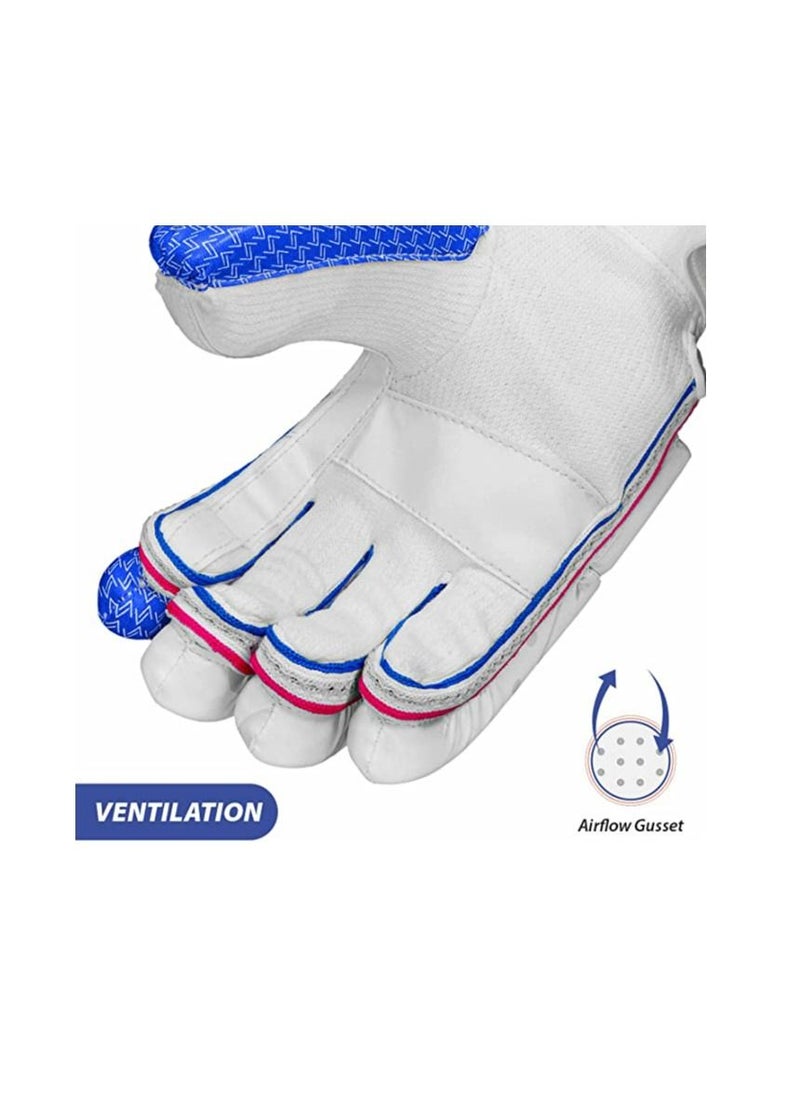 DSC Intense Force Cricket Batting Glove (Colour: White, Size: Youth) | Closure Type: Hook and Loop | For Right-Hand batsman | Cricket Batting Glove for Protection  - Image 4