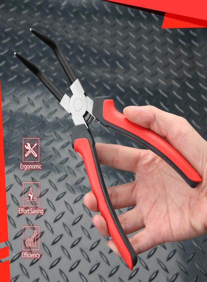 SPEEDWOX Internal Master Cylinder Snap Ring Pliers Internal Ring Remover 90 Degree Bent Nose Retaining Ring Circlip Pliers Long Reach Snap Ring Pliers For Trucks Motorcycles Cars Ring Removal - Image 5