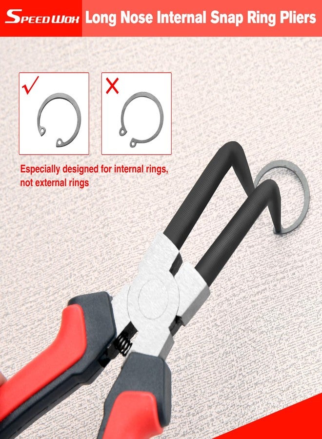 SPEEDWOX Internal Master Cylinder Snap Ring Pliers Internal Ring Remover 90 Degree Bent Nose Retaining Ring Circlip Pliers Long Reach Snap Ring Pliers For Trucks Motorcycles Cars Ring Removal - Image 2