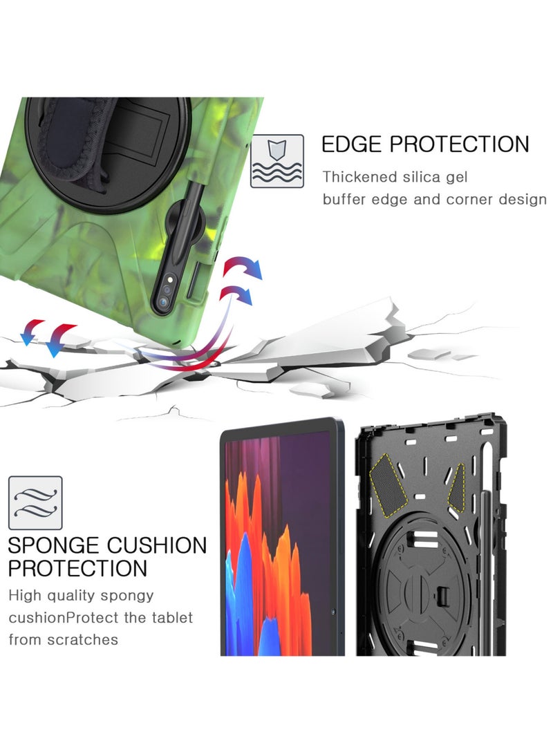 روك بو جراب لهاتف Samsung Galaxy Tab S10 Lite 5G مقاس 10.9 بوصة 2025/S10FE مقاس 10.9 بوصة 2025/S9FE مقاس 10.9 بوصة وS9 مقاس 11 بوصة جراب 2023/Tab S8 مقاس 11 بوصة 2022/Tab S7 مقاس 11 بوصة 2020 جراب سيليكون مع مقبض دوار 360 درجة وحامل قلم S - Image 5