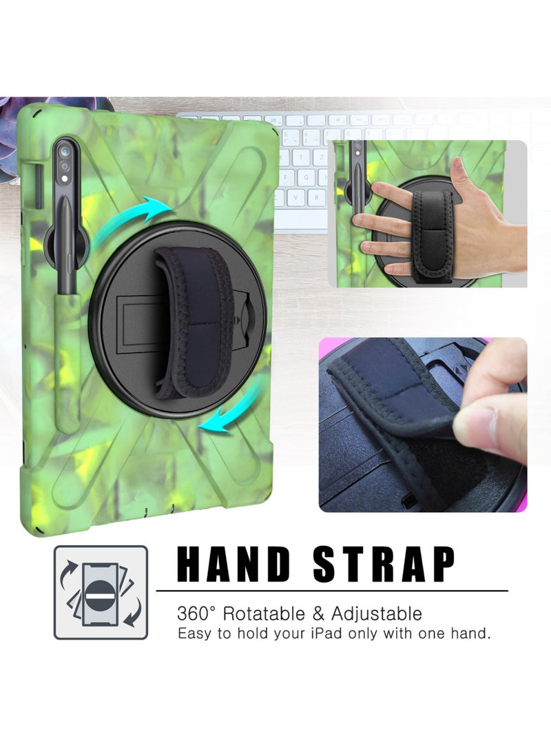 روك بو جراب لهاتف Samsung Galaxy Tab S10 Lite 5G مقاس 10.9 بوصة 2025/S10FE مقاس 10.9 بوصة 2025/S9FE مقاس 10.9 بوصة وS9 مقاس 11 بوصة جراب 2023/Tab S8 مقاس 11 بوصة 2022/Tab S7 مقاس 11 بوصة 2020 جراب سيليكون مع مقبض دوار 360 درجة وحامل قلم S - Image 4