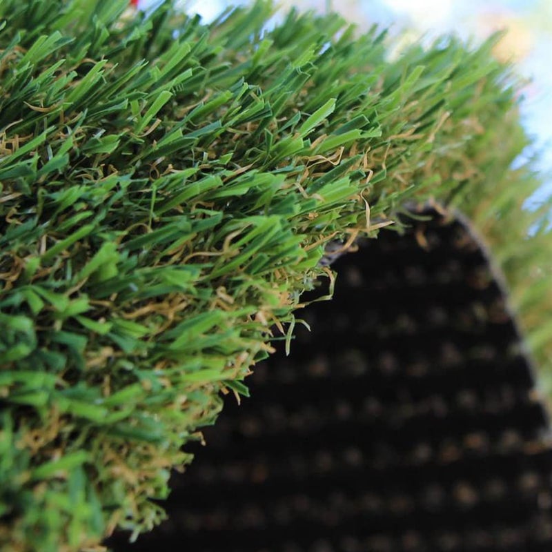 Purav Light 40mm Natural Looking Anti Slip Artificial Green Grass Mat for Floor Home Grass Carpet for Balcony (Green, 3 X 3 Feet) - Image 4
