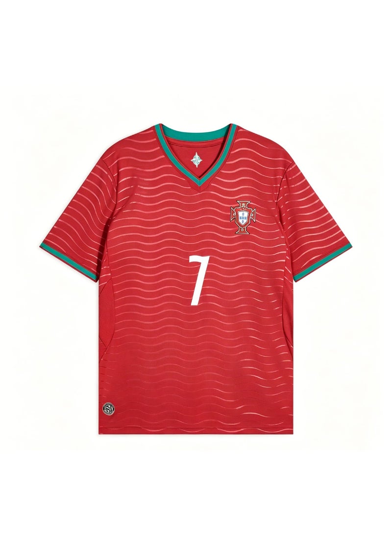 CR7 Portugal #7 Ronaldo Home Jersey | Official World Cup Football Shirt-Fan Version - Image 1