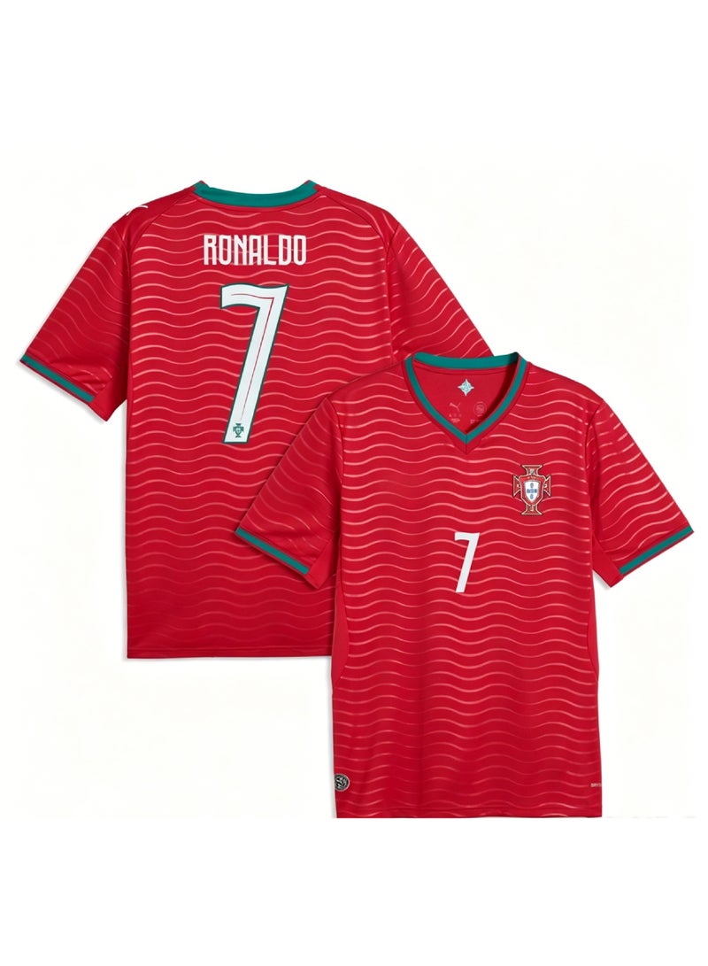 CR7 Portugal #7 Ronaldo Home Jersey | Official World Cup Football Shirt-Fan Version - Image 3