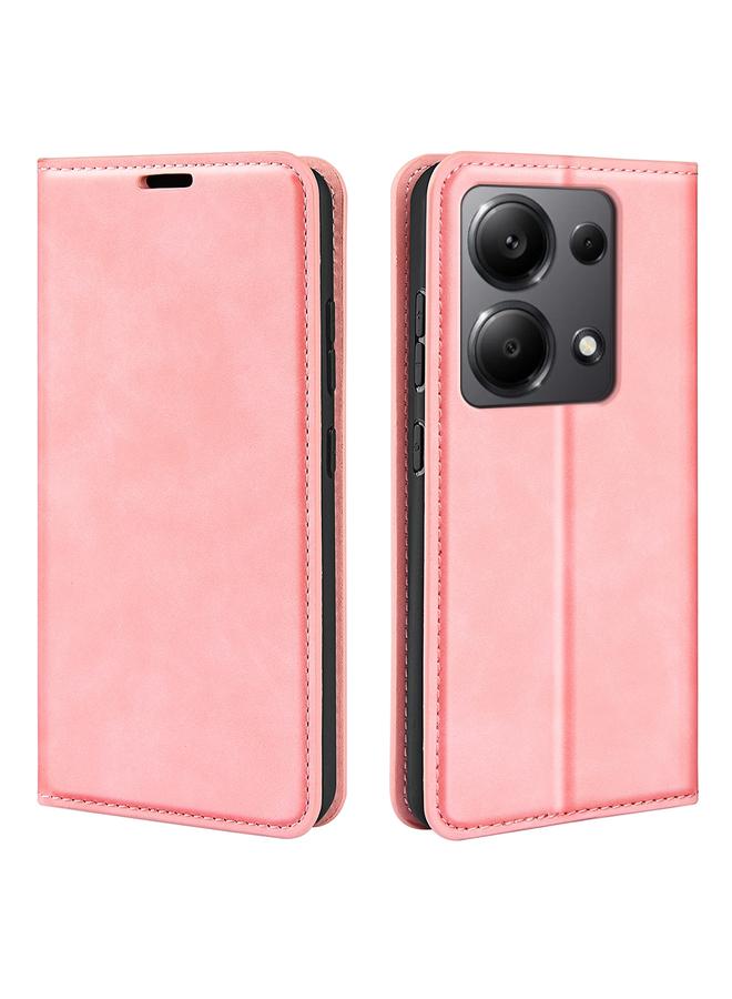 Case For Xiaomi Redmi Note 13 4G Retro-skin Magnetic Suction Leather Phone Case