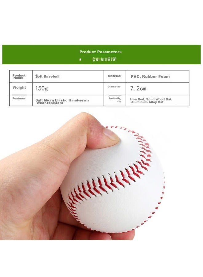 Invui No. 9 Soft Baseball Training Ball, Solid Soft-filled Batting Ball For Youth, Children And Adults, 4-pack - Image 1