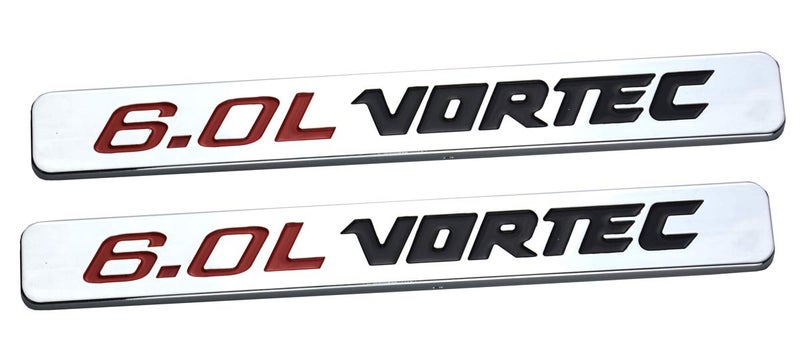 Aimoll 2pcs 60L VORTEC Badge 3D Emblems Replacement for 1500 2500hd Silverado Truck Chrome
