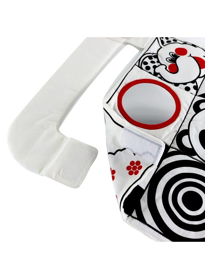 Genius Baby Toys Reversible Car Activity Center Toy for Baby in Black, White and Red, Easy to Attach, with Baby Safe Mirror - Image 3
