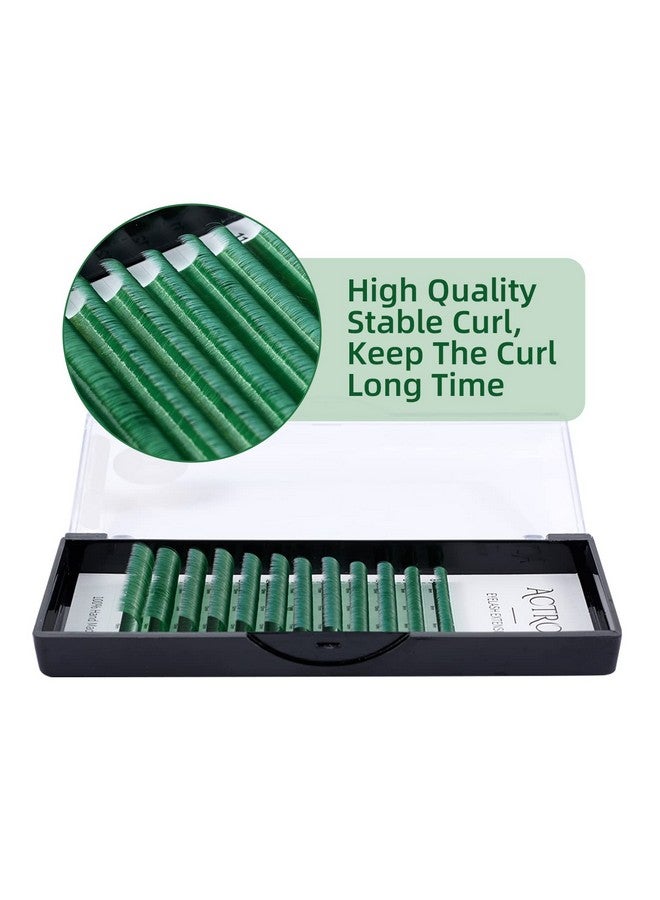 ACTROL Colored Eyelash Extensions Easy Fan 815Mm Mixed Dark Green D Curl Easy Fanning 0.07Mm Self Premade Volume Lash - Image 4