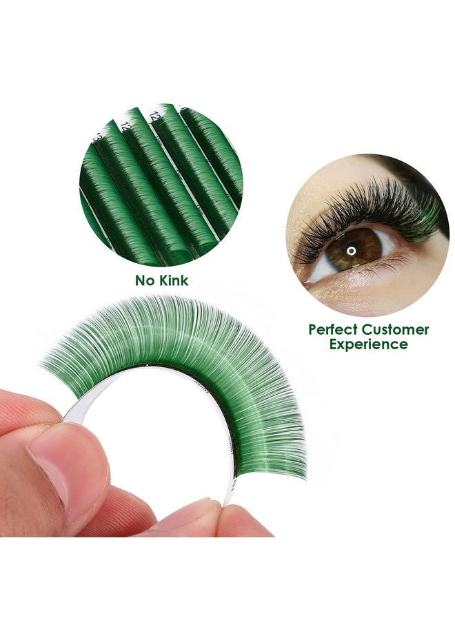 ACTROL Colored Eyelash Extensions Easy Fan 815Mm Mixed Dark Green D Curl Easy Fanning 0.07Mm Self Premade Volume Lash - Image 5